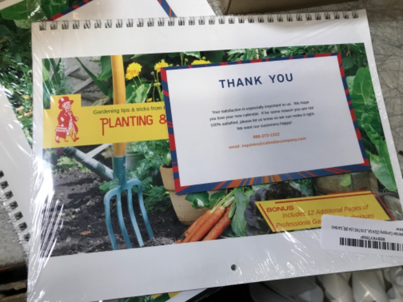 Photo 2 of Calendar Company 2024 GARDENING calendar with Ramon's Brownie Almanac planting guide, 11"x17" MADE IN THE USA (RB_Garden)