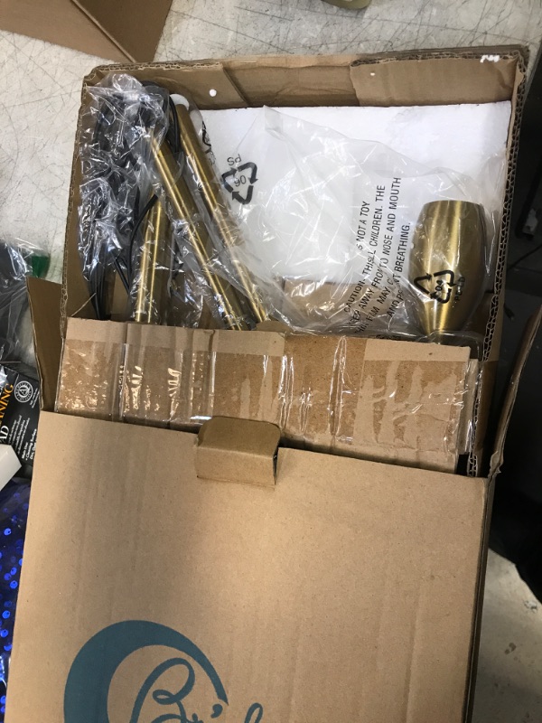 Photo 1 of O’Bright Ray – Adjustable LED Beam Floor Lamp, Dimmable and Zoomable Spotlight, Flexible Gooseneck, Reading/Crafting Standing Lamp, Work Table Light, Antique Brass