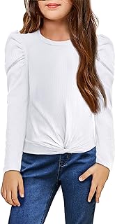 Photo 1 of Girls Puff Long Sleeve Shirt - White - Sz 5/14 Yrs