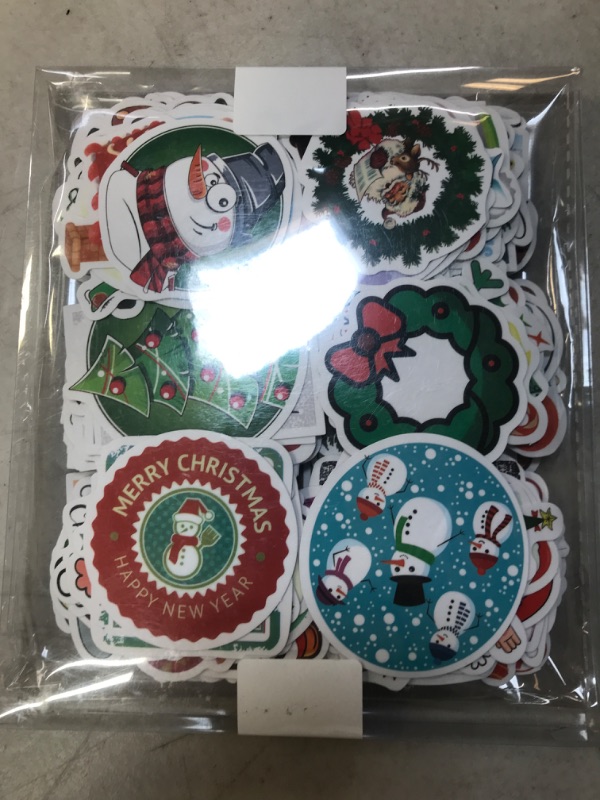 Photo 2 of 300PCS Christmas Stickers for Kids, Christmas Party Favors Stocking Stuffers Vinyl Water Bottles Stickers, Christmas Crafts Gifts for Classroom Students Holiday Sticker for Kids Teens Adults