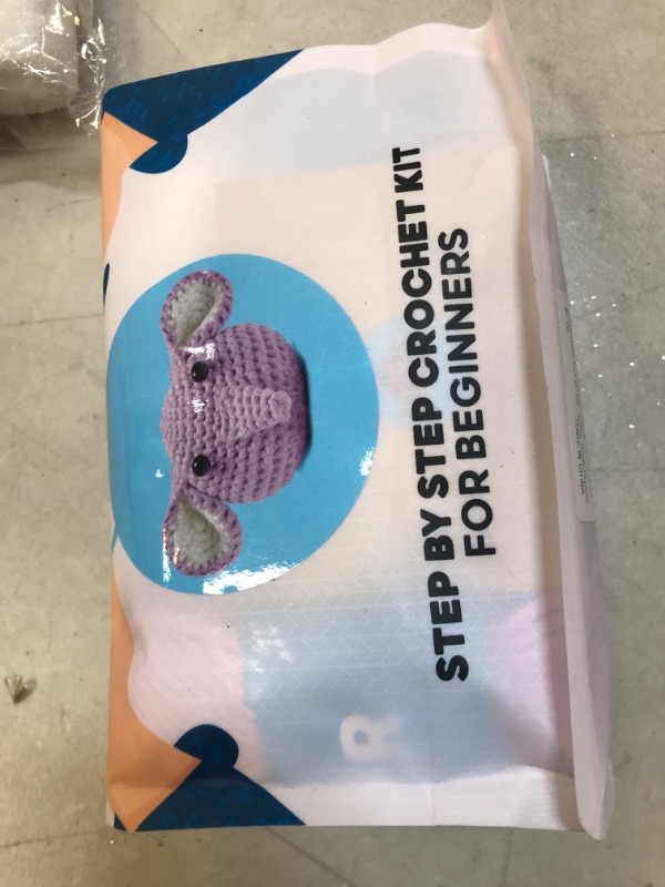 Photo 1 of loopswonder Crochet Kit for Beginners, Stuffed Animal Knitting Kit for Adults and Kids, Amigurumi Starter Learn to Crocheting Kit with Step-by-Step Video Tutorials, Blue Monster