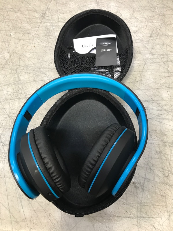 Photo 2 of Zihnic WH-816 Black Blue Active Noise Cancelling Wireless Headphones
