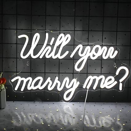 Photo 1 of Will You Marry Me Neon Sign Marry Me Sign White Led Wedding Sign Neon Wedding Sign Neon Letters for Proposal Decorations,Wedding Party,Valentines Day,Girlfriend
