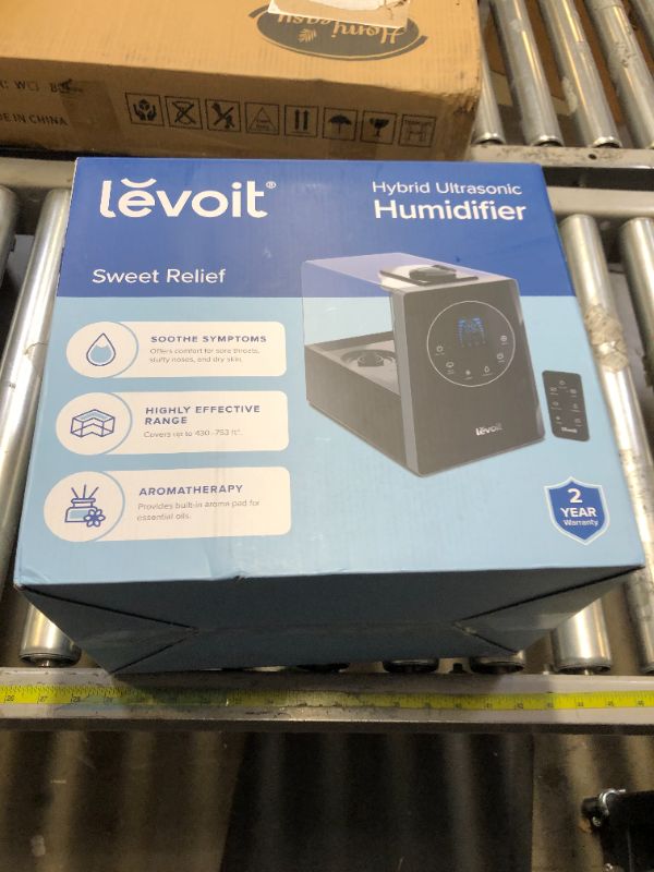 Photo 1 of LEVOIT LV600HH 6L Warm and Cool Mist Ultrasonic Humidifier, Rapid Humidification for Bedroom Large room, Humidity Setting with Built-in Sensor, Auto Mode, Timer, Remote Control, Essential Oil Diffuser Dark Black LV600HH