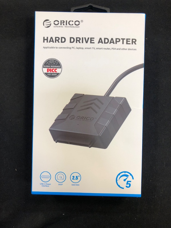Photo 2 of ORICO 2.5'' Hard Drive Enclosure SATA to USB C Cable, Hard Drive Adapter Converter for 2.5 Inch SSD & HDD Data Transfer, Support UASP(S1-3C-05)
