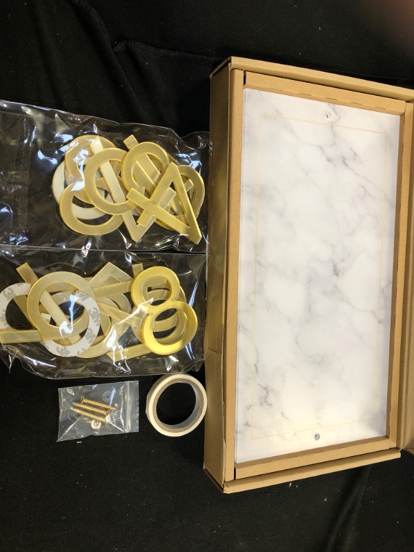 Photo 1 of Address Plaque, House Numbers for Outside Modern(12" x 6.3") Custom Sign, Address Signs for Houses, Numbers for House Address Outside, With 2 Sets of Gold Numbers 04