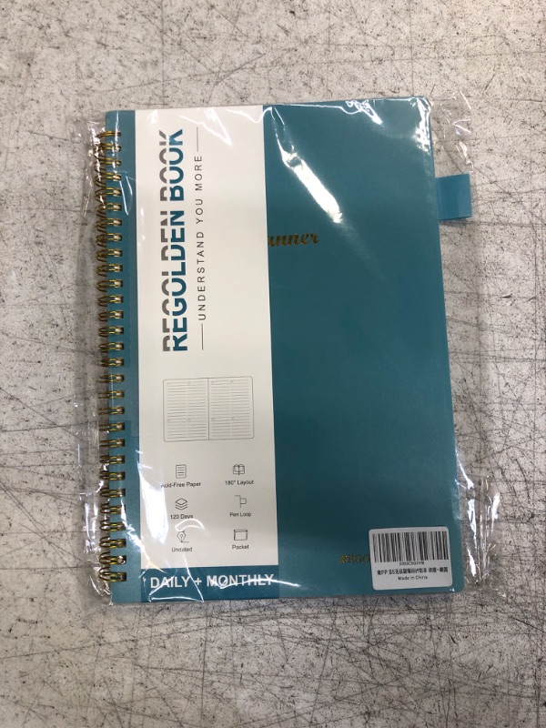 Photo 2 of Daily Weekly Planner Undated, Daily Schedule Planner To Do List Notebook, Monthly Yearly Planner Academic Planner Productivity Journal and Agenda Organizers for Man & Women, Twin-Wire Binding, Flexible Cover, Pocket, Pen Loop,4 Monthly 120 Days (7" x 10")