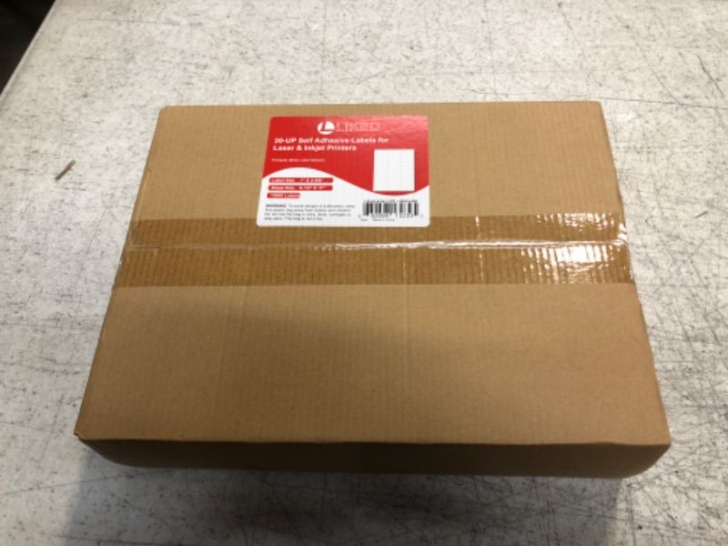 Photo 1 of L LIKED 1" X 2-5/8" Self Adhesive Shipping Labels for Laser & Inkjet Printers, Barcode Mailing SKU Labels 30-up (15,000 Labels - 500 Sheets) 1" X 2-5/8"(30-up) 500 Sheet