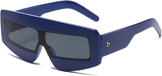 Photo 1 of SUNGVG Rectangle Punk Sunglasses for Women Men Trendy Futuristic Frame Sunglasses UV 400 Protection
