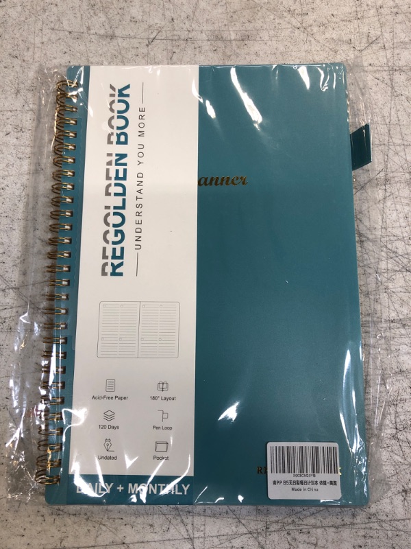 Photo 1 of Daily Weekly Planner Undated, Daily Schedule Planner To Do List Notebook, Monthly Yearly Planner Academic Planner Productivity Journal and Agenda Organizers for Man & Women, Twin-Wire Binding, Flexible Cover, Pocket, Pen Loop,4 Monthly 120 Days (7" x 10")