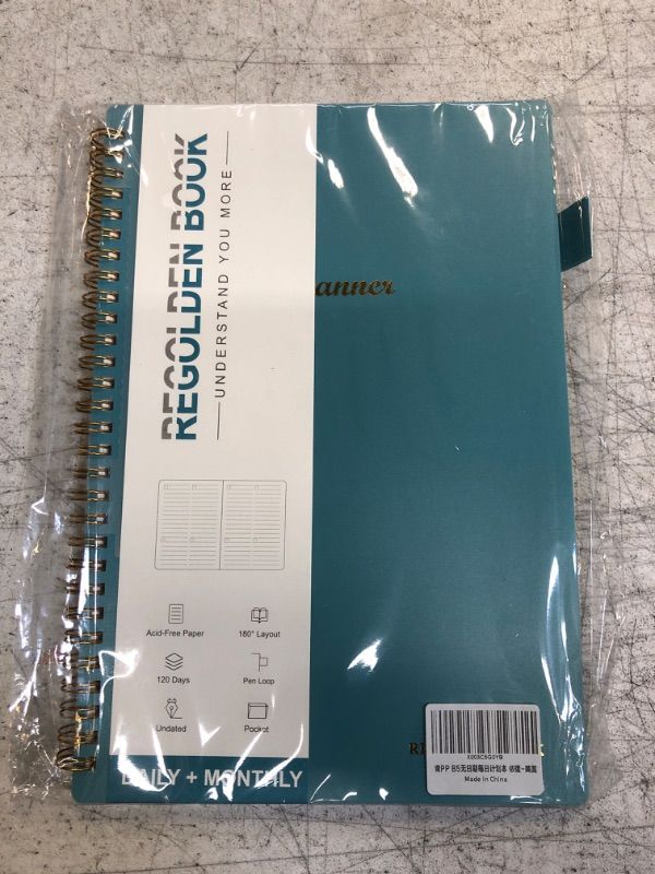 Photo 2 of Daily Weekly Planner Undated, Daily Schedule Planner To Do List Notebook, Monthly Yearly Planner Academic Planner Productivity Journal and Agenda Organizers for Man & Women, Twin-Wire Binding, Flexible Cover, Pocket, Pen Loop,4 Monthly 120 Days (7" x 10")