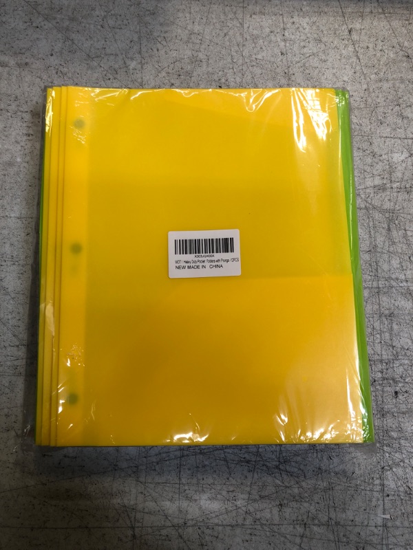 Photo 1 of WOT I Heavy Duty Plastic Folders with Pockets and Prongs - 12PCS, Extra Thick Pocket Folders with Brads/Card Slot, for Letter Size Sheets, Bright Colors School Work and Home 12PCS Heavy Duty 2 Pockets&3 Prongs
