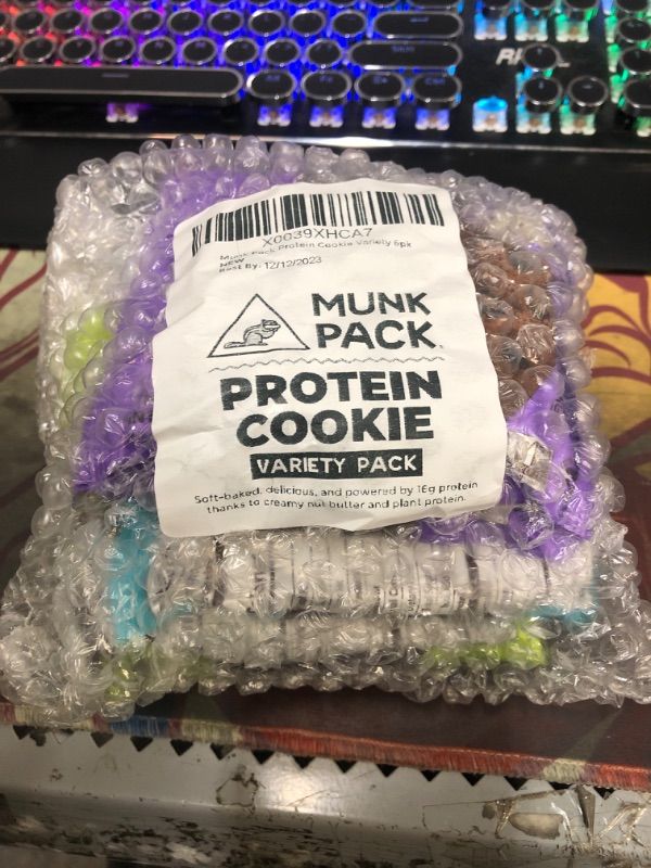 Photo 2 of Munk Pack Soft Baked Protein Cookie | Plant Based & Vegan Snacks | Non-GMO Variety Pack | Individually Wrapped Gluten Free Chewy Cookies | 6 Pack
BB 12/12/23