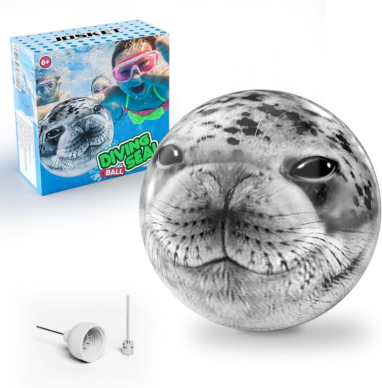 Photo 1 of JOSKET Seal Diving Ball Pool Toys for Kids Pool Games Swimming Sports Water Ball for Kids Adults Family 8.7 inch
++UNABLE TO TEST++

