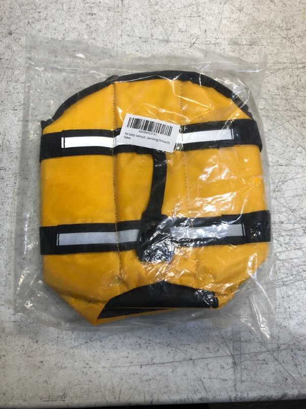 Photo 2 of (Yellow,XS) Dog Life Jackets, Reflective & Adjustable Preserver Vest with Enhanced Buoyancy & Rescue Handle for Swimming (Yellow,XS) 