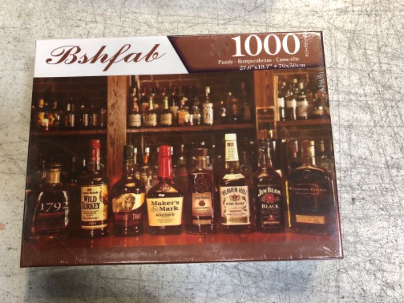 Photo 2 of HCFGUS 1000 Pieces Jigsaw Puzzle for Adults Puzzles Premium Quality Jigsaw Puzzle Intense Colors and High Definition Printing Hobby Puzzles Toy 27.6 x 19.7 inch(WhiskyDay) Whiskey