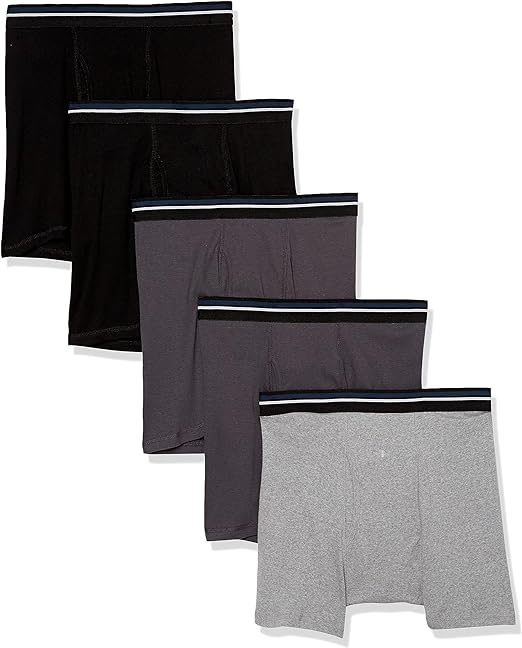 Photo 1 of Amazon Essentials Men's Tag-Free Boxer Briefs, Pack of 5 XXL
