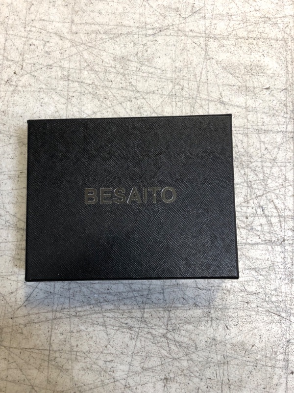 Photo 3 of BESAITO Cute Genuine Leather RFID Blocking Credit Card Holder Wallet with Zipper, Small Card Case for Women or Men
