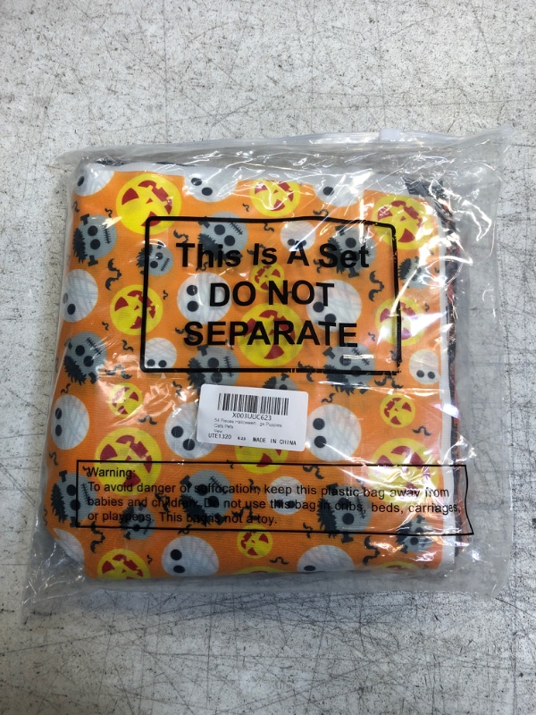 Photo 1 of 54 Pieces Halloween Dog Bandanas Bulk Holiday Pet Accessories Triangle Dog Scarves Bibs Adjustable Soft Puppy Cats Bandanas for Small Medium Sized Dog Pets
