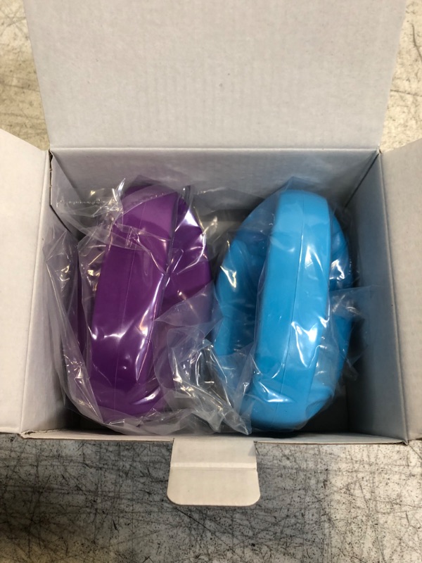 Photo 2 of 2 Pack Soft Silicone Body Scrubber Shower Bath Brushes, Handheld Bath & Body Brushes, Gentle Exfoliating Body Scrubber, More Hygienic Than Traditional Loofah for All Kinds of Skin(Blue ? Purple) Blue & Purple