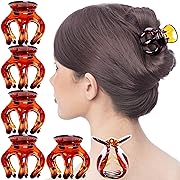 Photo 1 of RC ROCHE ORNAMENT 6 Pcs Womens Pumpkin Hair Secure No Slip Grip Claw Clips Styling Plastic Strong Durable Comfortable Hold Premium Quality Beauty Accessory