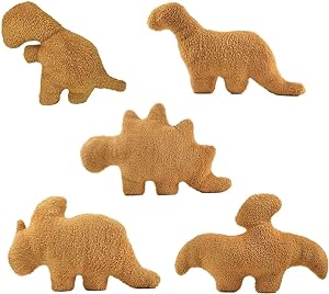 Photo 1 of Handytoolinc Dino Chicken Nugget Plush Pillow,5PCS Dino Chicken Nugget Plush Dinosaur Stuffed Toy for Gift for Boys and Girls (5PCS, Small)