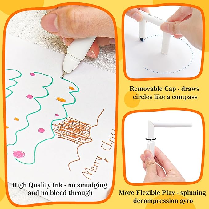 Photo 1 of Rolling Art 8Pcs Colorful Curve Pen - 8 Patterns, Assemblable, DIY Shapes, Suitable for Journaling, Scrapbooking, Greeting Cards, Note Taking, Drawing, Novelty Toy Gift for Kids or Friends