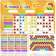 Photo 1 of  Behavior Chart for Kids at Home – 20 Sticker Chart Toddlers with 320 Chore Stickers & 2340 Star Charts – Incentive Toddler Chores Charts for Adding Motivation, Good Habits