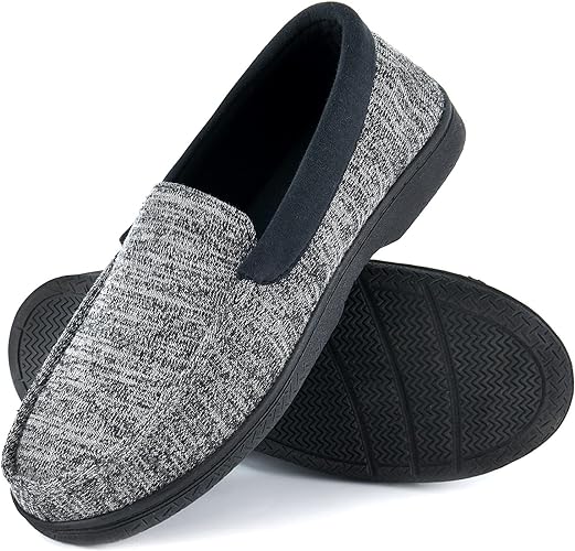 Photo 1 of Halendik Memory Foam Mens House Shoes Slippers, Comfy Moccasin Slippers for Men Indoor Outdoor Non-slip, Cozy Mens Bedroom Slippers Loafers Slip-on. Size 11
