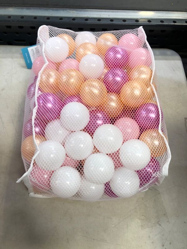 Photo 2 of Heopeis Ball Pit Balls for Toddlers Ball Pit, Crush Proof Plastic Balls Children Toy Balls Baby Play Balls Ocean Balls 2.2 inches, 100 Balls. 4 Pearl Purple