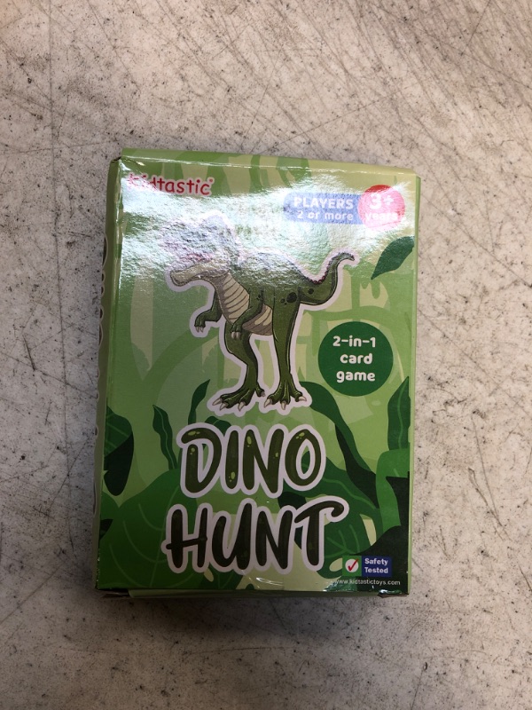 Photo 2 of Kidtastic Dino Hunt Card Game Deck for 3-6 Age Toddler Kids, Learning and Strategy Memory Games, Educational and Preschool Birthday Party Match Hunt for Boys and Girls