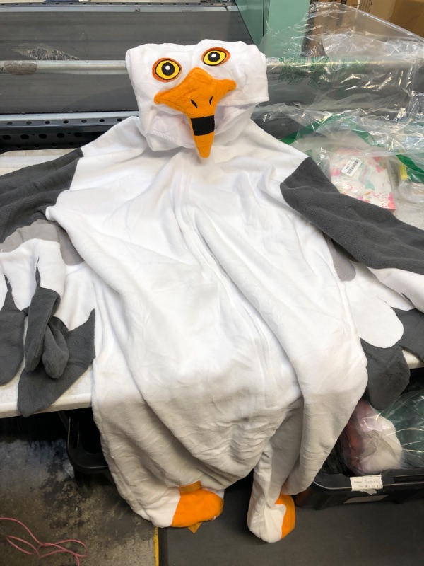 Photo 1 of Adult Seagull One Piece Pajamas Animal Cosplay Halloween Costume for Men Women
