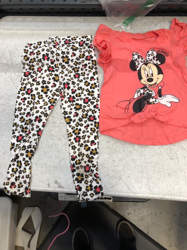 Photo 2 of Disney Minnie Mouse T-Shirt Dress and Leggings Outfit Set Infant to Big Kid
3t