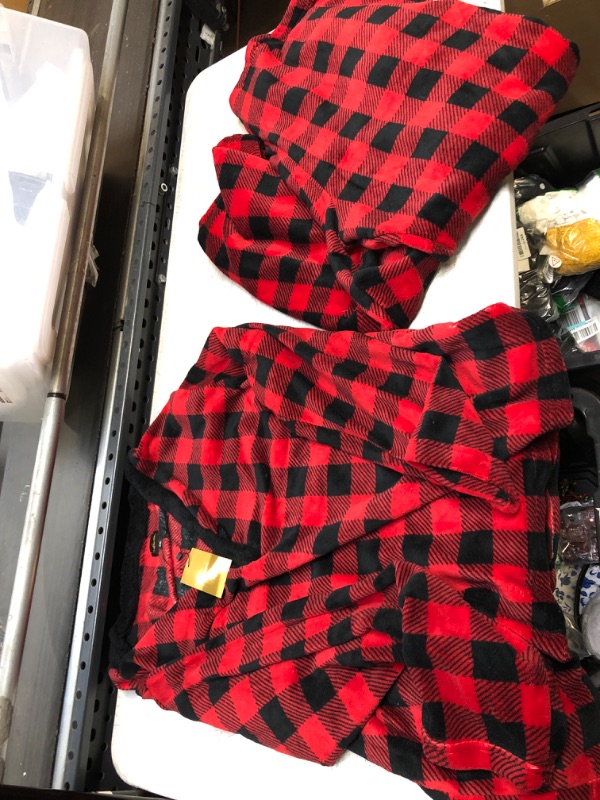 Photo 1 of 2xl red and black plaid pajama set