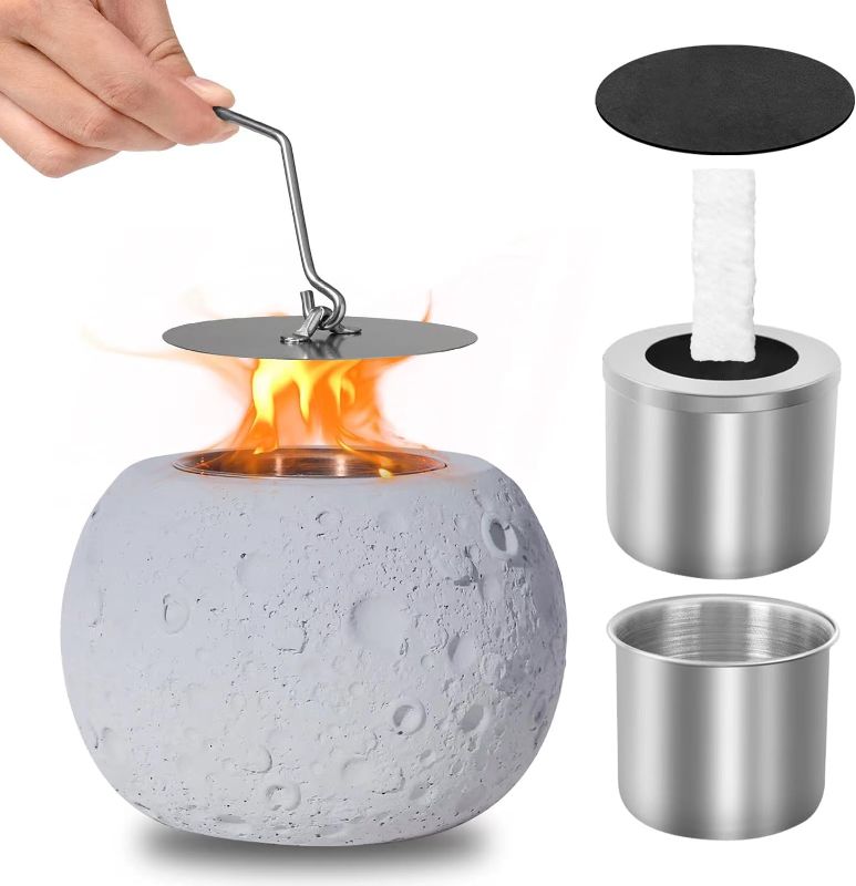 Photo 2 of ????-???? Tabletop Fire Pit ???????? ??????? Portable Fire Pit with ???? ???????????? Mini Tabletop Smores Maker Smokeless Fireplace for Indoor&Outdoor, Gift
