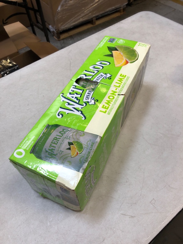 Photo 1 of Waterloo Sparkling Water, Lemon-Lime Naturally Flavored, 12 Fl Oz Cans, Pack of 12 | Zero Calories | Zero Sugar or Artificial Sweeteners | Zero Sodium Lemon-Lime 12 Fl Oz (Pack of 12)