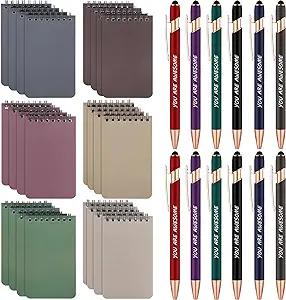 Photo 1 of Fulmoon 48 Pieces Pocket Spiral Notebooks and Thank You Pens with You Are Awesome Teacher Employee Coworker Inspirational Appreciation Gifts Include 24 Pieces Small Notebook 24 Pieces Thank You Pens