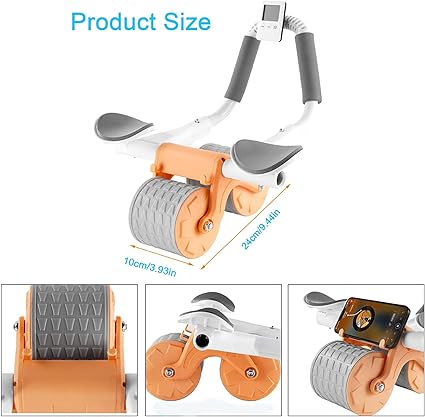 Photo 1 of 2023 New with timer Ab Roller Wheel with Knee Mat &Timer, Automatic Rebound Abdominal Wheel, Abs Workout Equipment Ab Stimulator Exercise Roller for Women Men