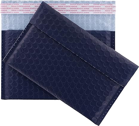 Photo 1 of DGSLTENV 8x5" Side-Opening Navy Bubble Mailers (50-Pack