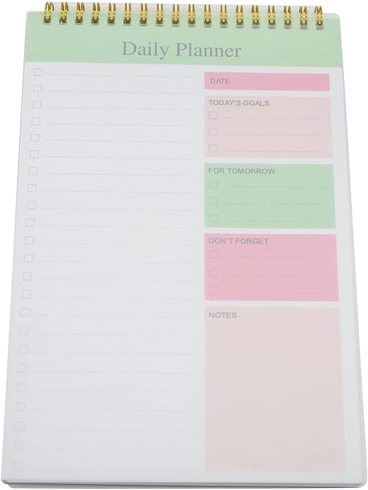 Photo 1 of Undated to Do List Notepad Notebook Daily Planner 80 Sheets 6.5'' x 9.8'' Checklist Productivity Organizer for Work Academic Planner, Things to Do List Planner (Green)