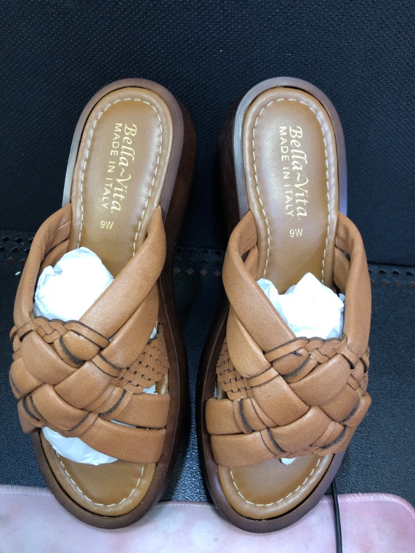 Photo 2 of 
Brand: Bella Vita Made in Italy
Bella Vita Made in Italy Women's Ned-Italy Slide Sandal, Whiskey Leather,  9w 