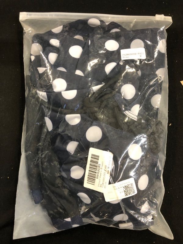 Photo 2 of Ethlauff Modest Swimsuits for Women Two Pieces Tankini Bathing Suits with Boyshorts Dot Navy Blue Medium