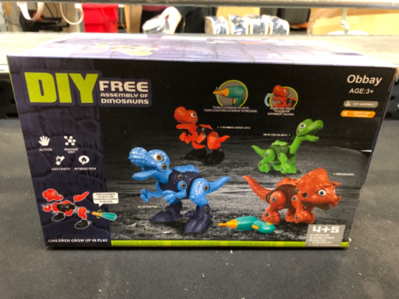 Photo 2 of Obbay Take Apart Dinosaur Toys - Educational Building Construction Sets for Kids 3-5 5-7, STEM Toys Kid Toys with Electric Drill, Christmas Birthday Gifts for 3 4 5 6 7 8 Year Old Boys Girls
