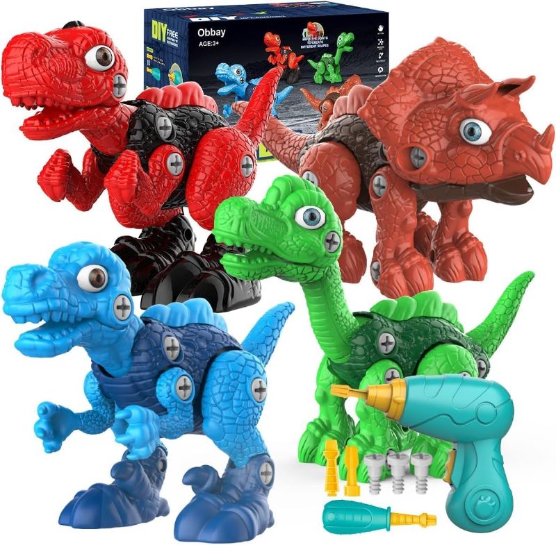 Photo 1 of Obbay Take Apart Dinosaur Toys - Educational Building Construction Sets for Kids 3-5 5-7, STEM Toys Kid Toys with Electric Drill, Christmas Birthday Gifts for 3 4 5 6 7 8 Year Old Boys Girls
