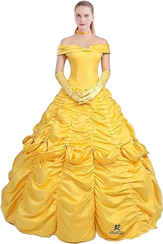 Photo 1 of Kellogg Women's beautybelle Costume Princess or Queen Costume Layered Prom Satin Dresses with Crystal Buckle and Cloak -- Size Medium
