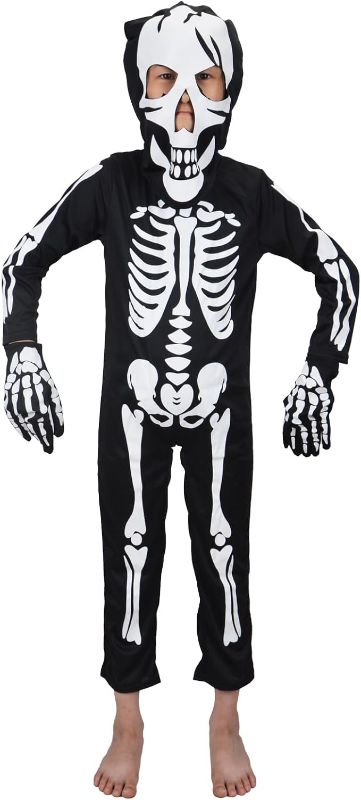 Photo 1 of FREE BEAUTY Skeleton Costume with Glow-in-The-Dark for kids,toddler, Halloween Party Dress for Girls,Boys   SIZE SMALL 