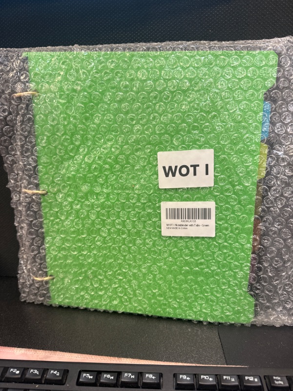 Photo 2 of WOT I All-in-one Notebook Binder, Refillable 3 Ring Binder with Movable 5-tab Pockets Dividers+1 Snap Button Pouch+Graph Paper+College Ruled Paper, Green