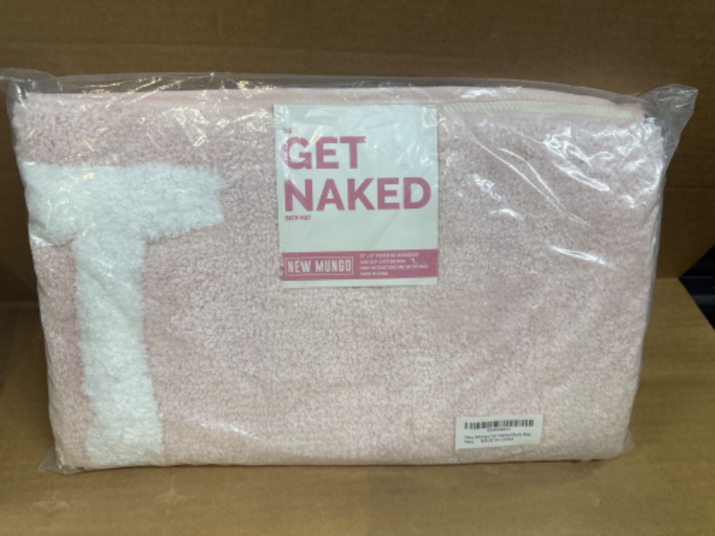 Photo 2 of  Get Naked Bath Mat Cute Pink and White Bathroom Rugs Funny Non Slip Bathtub Decor Mats Super Absorbent Floor Carpet Machine Washable Bahtmat for Tub, Shower, Bedroom (16x24 inch)