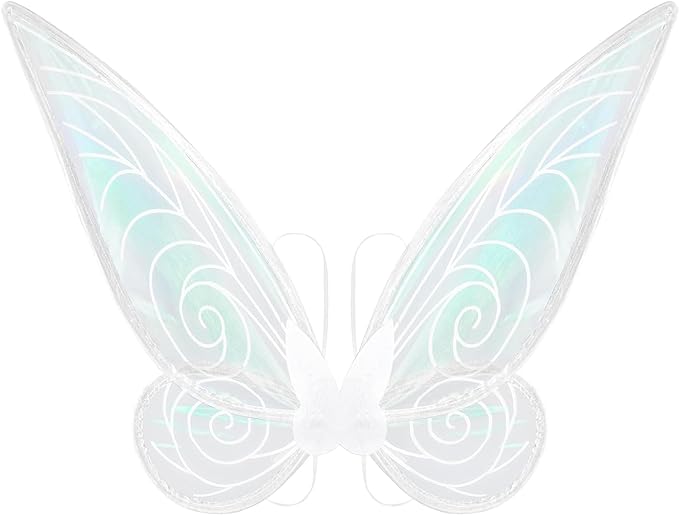 Photo 3 of ZITOOP Fairy wing,Butterfly Fairy Halloween Costume Angel Wings,Halloween Costume Sparkle Angel Wings Dress Up Party Favor White Light