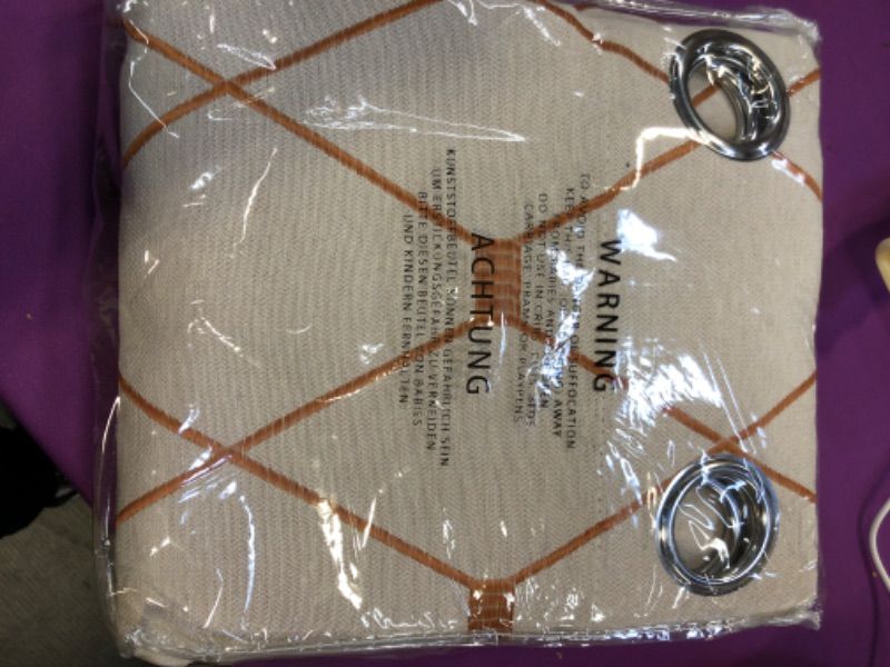 Photo 1 of GEOMETRIC PATTERN CURTAINS PANEL  52 X 54